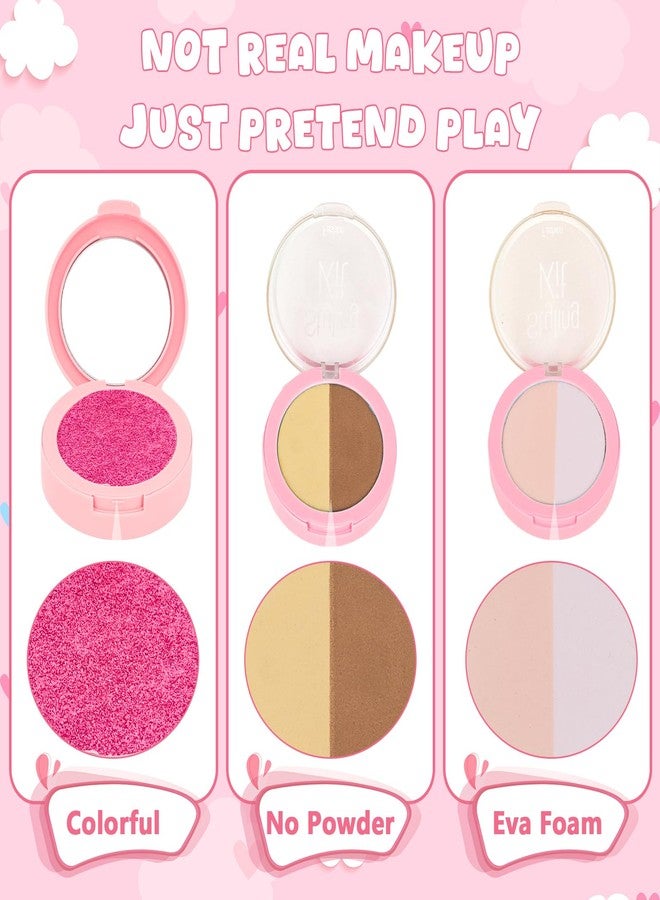 Lovinkiki Fake Makeup Kits Toys for Girls 3 4 5 Years Old, Pretend Play Makeup Cosmetic Toys for Girls Birthday 3-5 Years Old - Image 3
